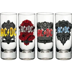 AC/DC Schnapsgläser 4er-Pack Black Ice