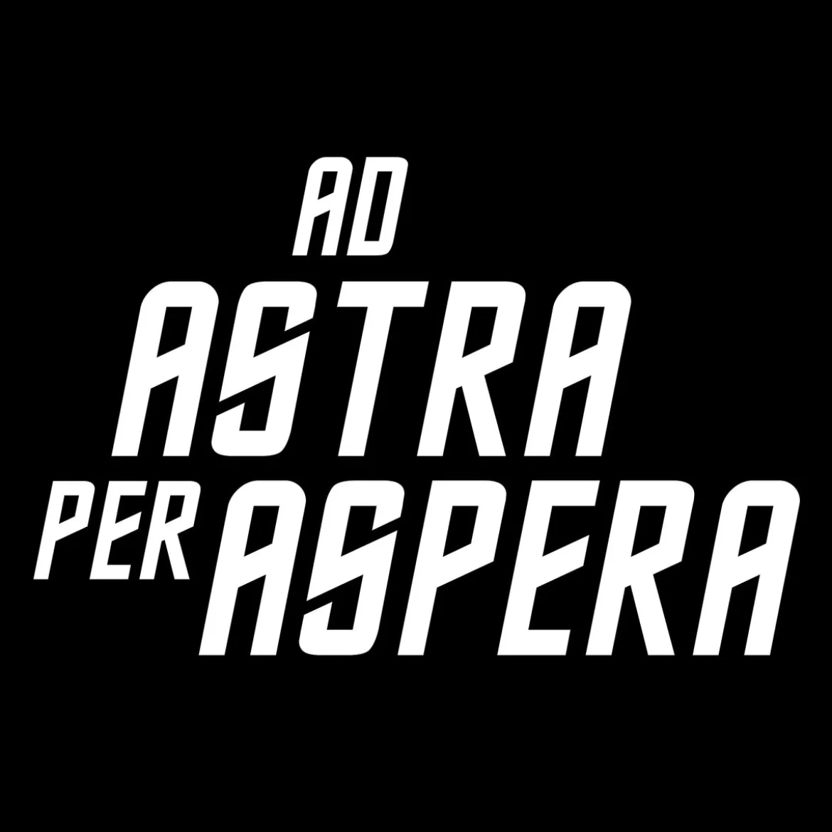 Ad Astra Per Aspera T-Shirt für Star Trek Fans schwarz