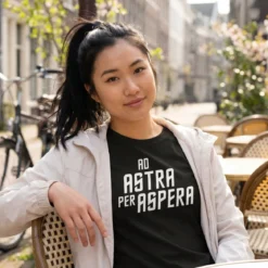 Ad Astra Per Aspera T-Shirt für Star Trek Fans schwarz