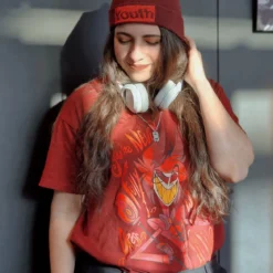 Alastor T-Shirt für Hazbin Hotel Fans rot