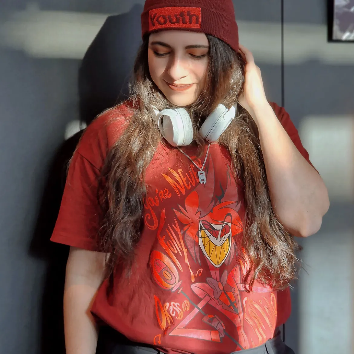 Alastor T-Shirt für Hazbin Hotel Fans rot