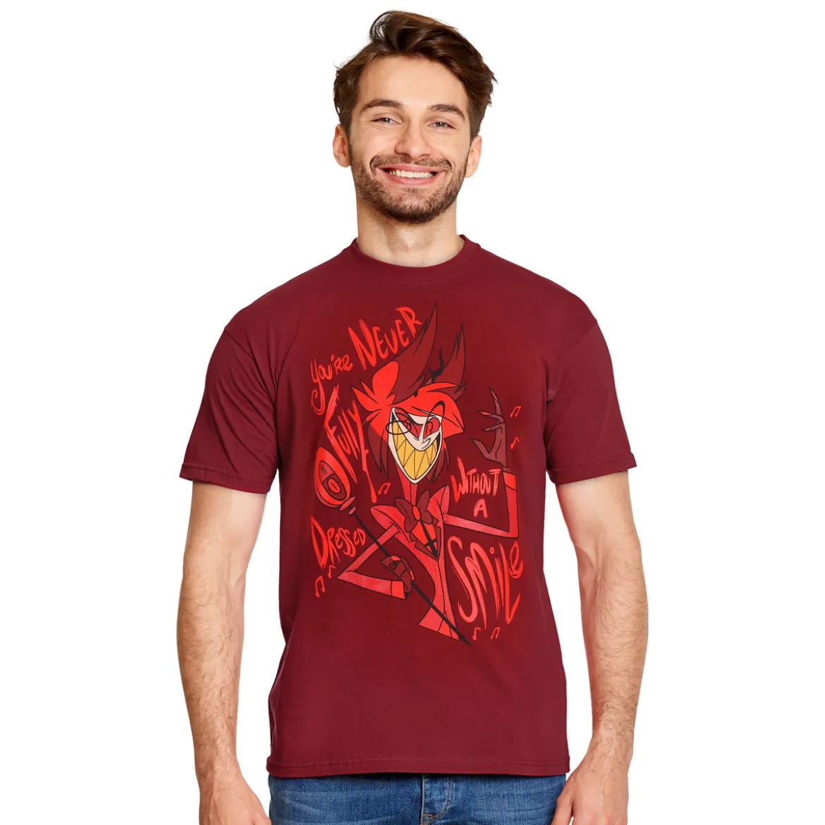 Alastor T-Shirt für Hazbin Hotel Fans rot