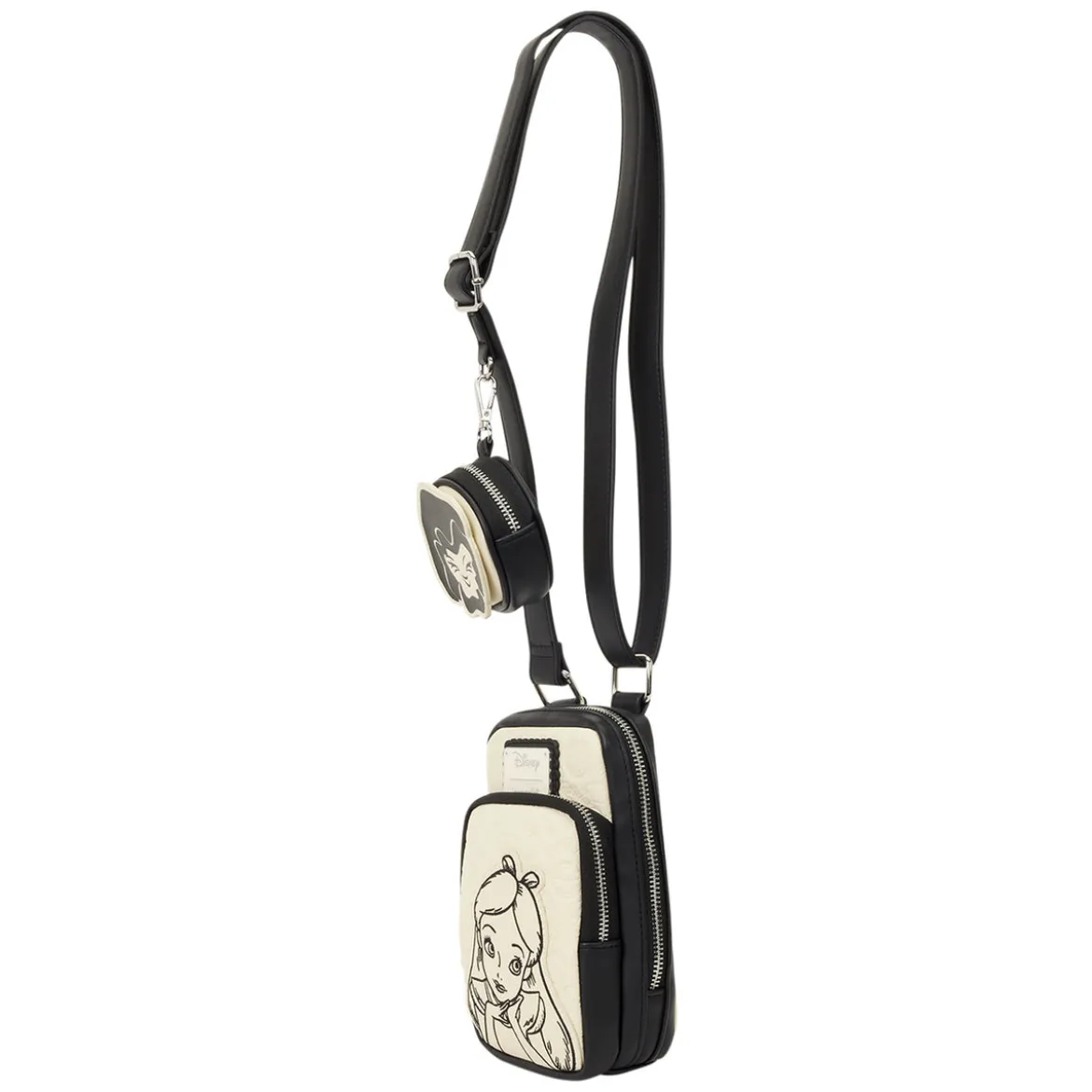Alice im Wunderland - Floral Crossbody Tasche mit Geldbörse