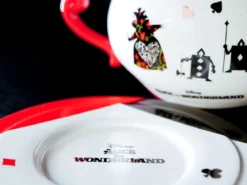 Alice im Wunderland - Herzkönigin Teekanne mit Untertasse