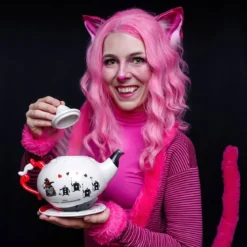 Alice im Wunderland - Herzkönigin Teekanne mit Untertasse