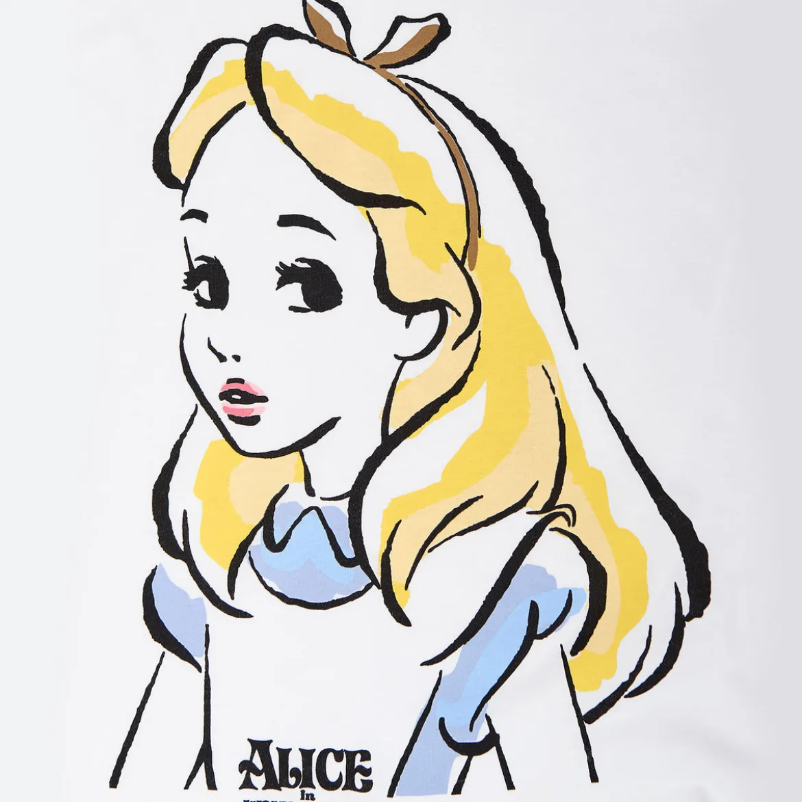Alice im Wunderland - Portrait T-Shirt Damen weiß