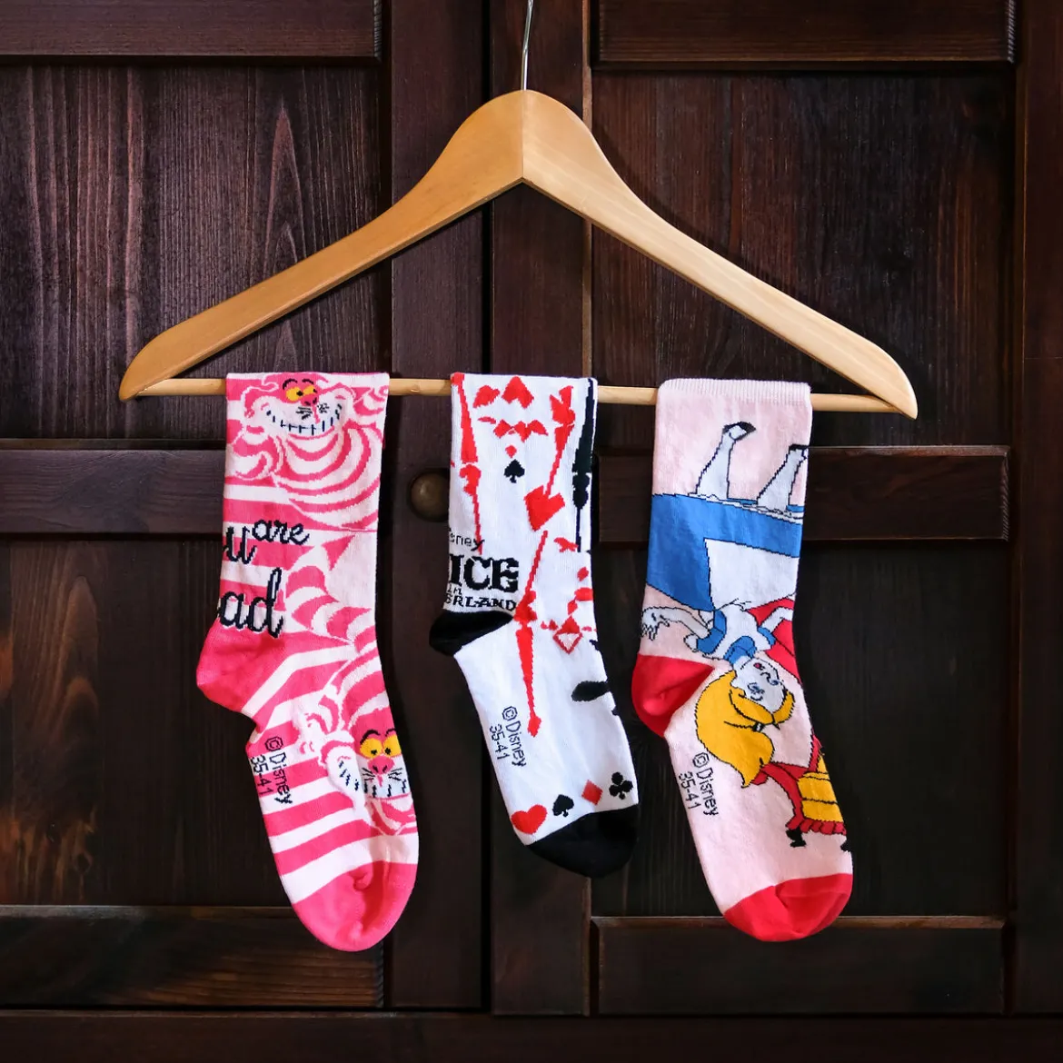Alice im Wunderland Socken 3er Set
