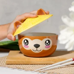 Alpaka Kawaii Schale mit Deckel für Anime Fans