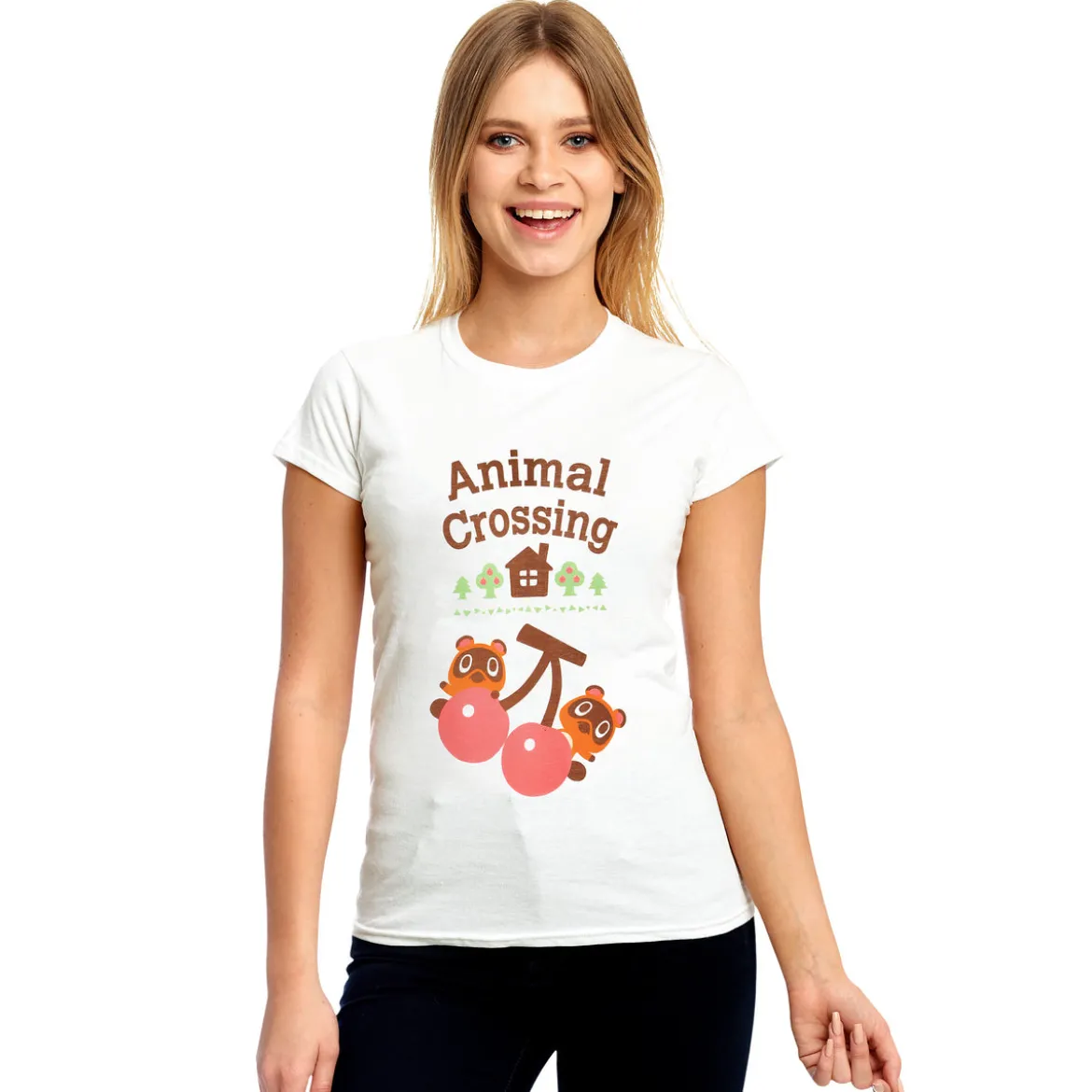 Animal Crossing - Nepp und Schlepp T-Shirt Damen weiß