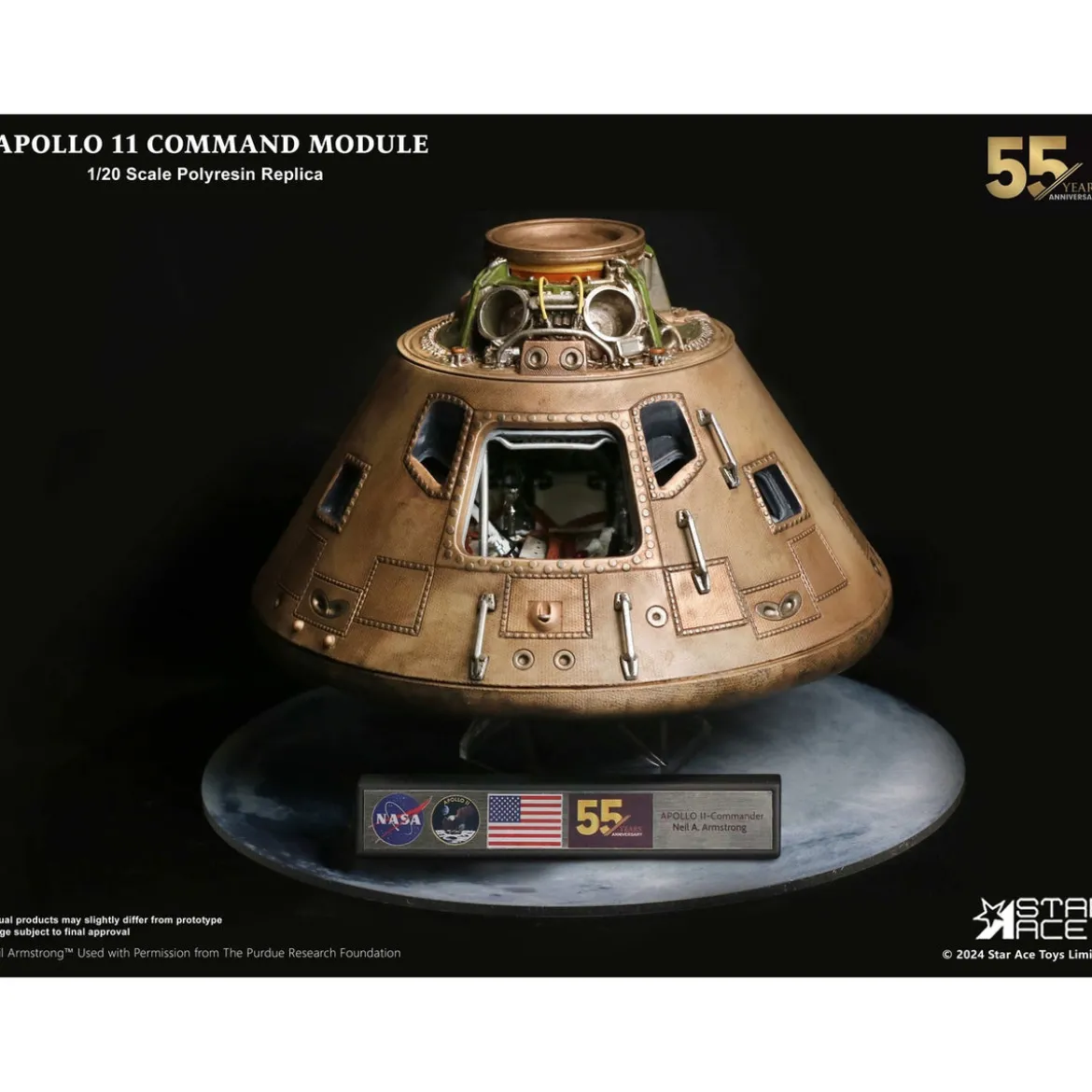 Apollo 11 Replik 1/20 Command Module (DX) 20 cm