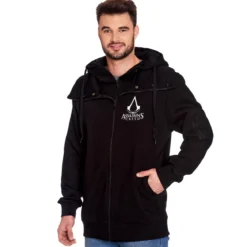 Assassins Creed - Logo Kapuzenjacke doppellagig schwarz