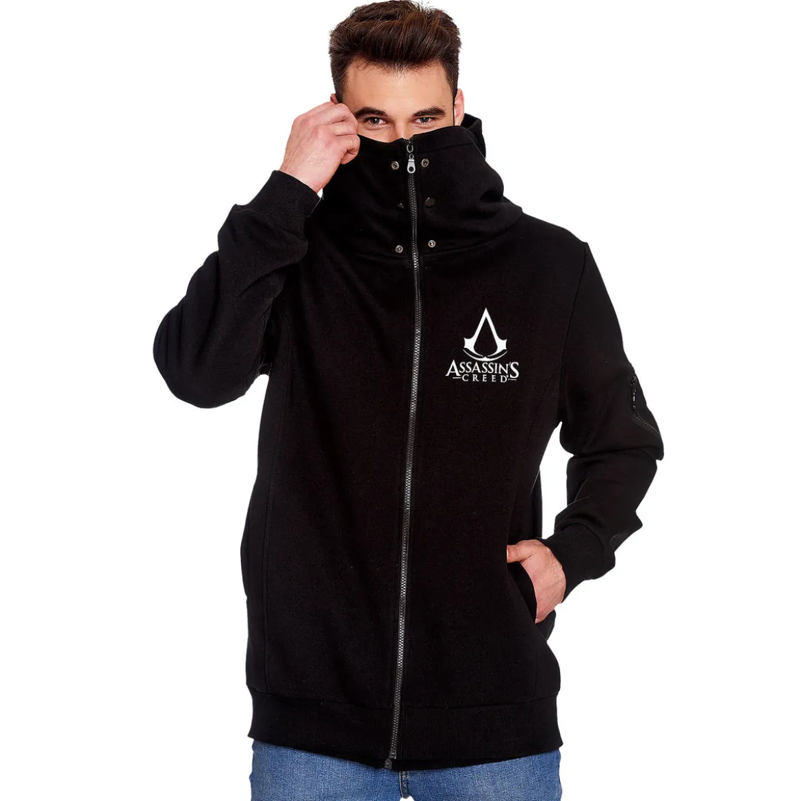 Assassins Creed - Logo Kapuzenjacke doppellagig schwarz