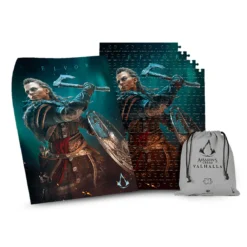 Assassin's Creed Valhalla - Eivor Puzzle mit Logo Stoffbeutel