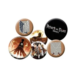 Attack on Titan - Character Button 6er Set