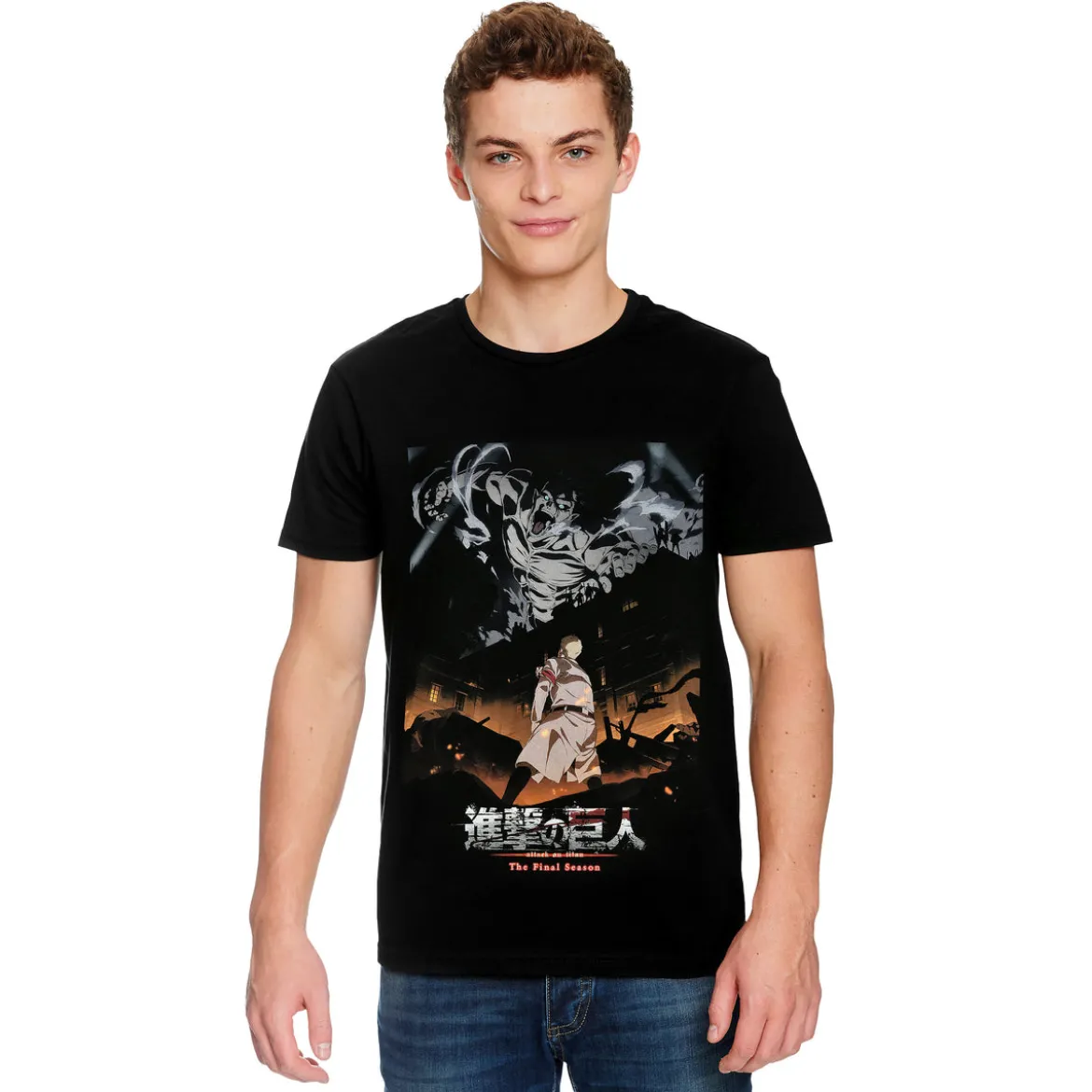 Attack on Titan - Poster T-Shirt schwarz