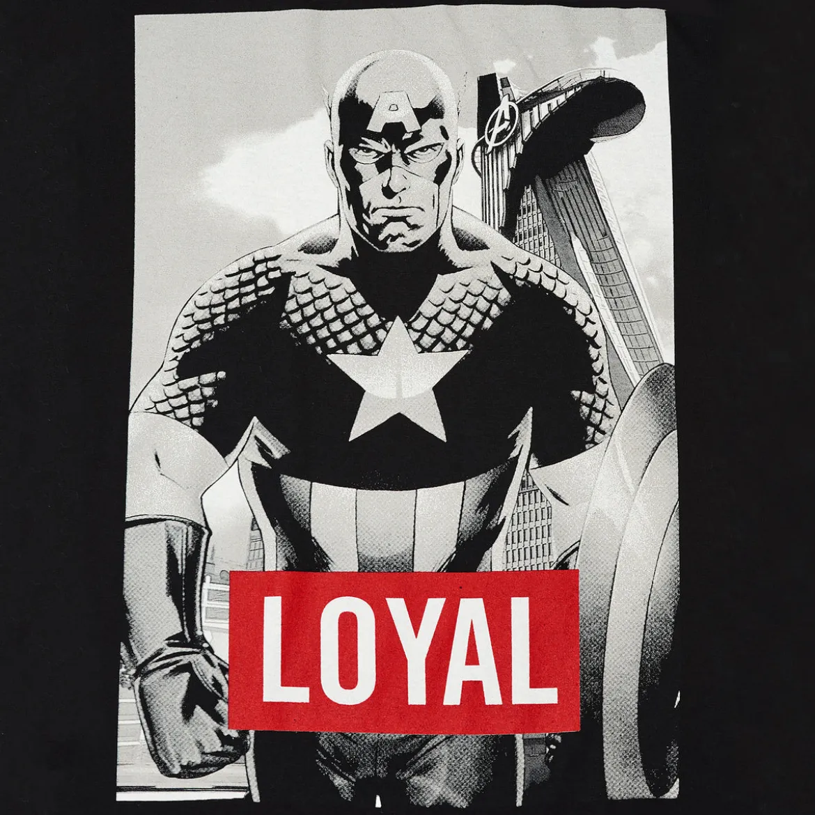 Avengers - Captain America Loyal T-Shirt schwarz