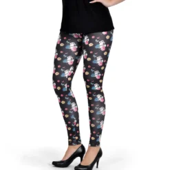 Bambi - Klopfer Flower Power Leggings schwarz