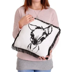 Bambi - Portrait Kissen mit Fransen