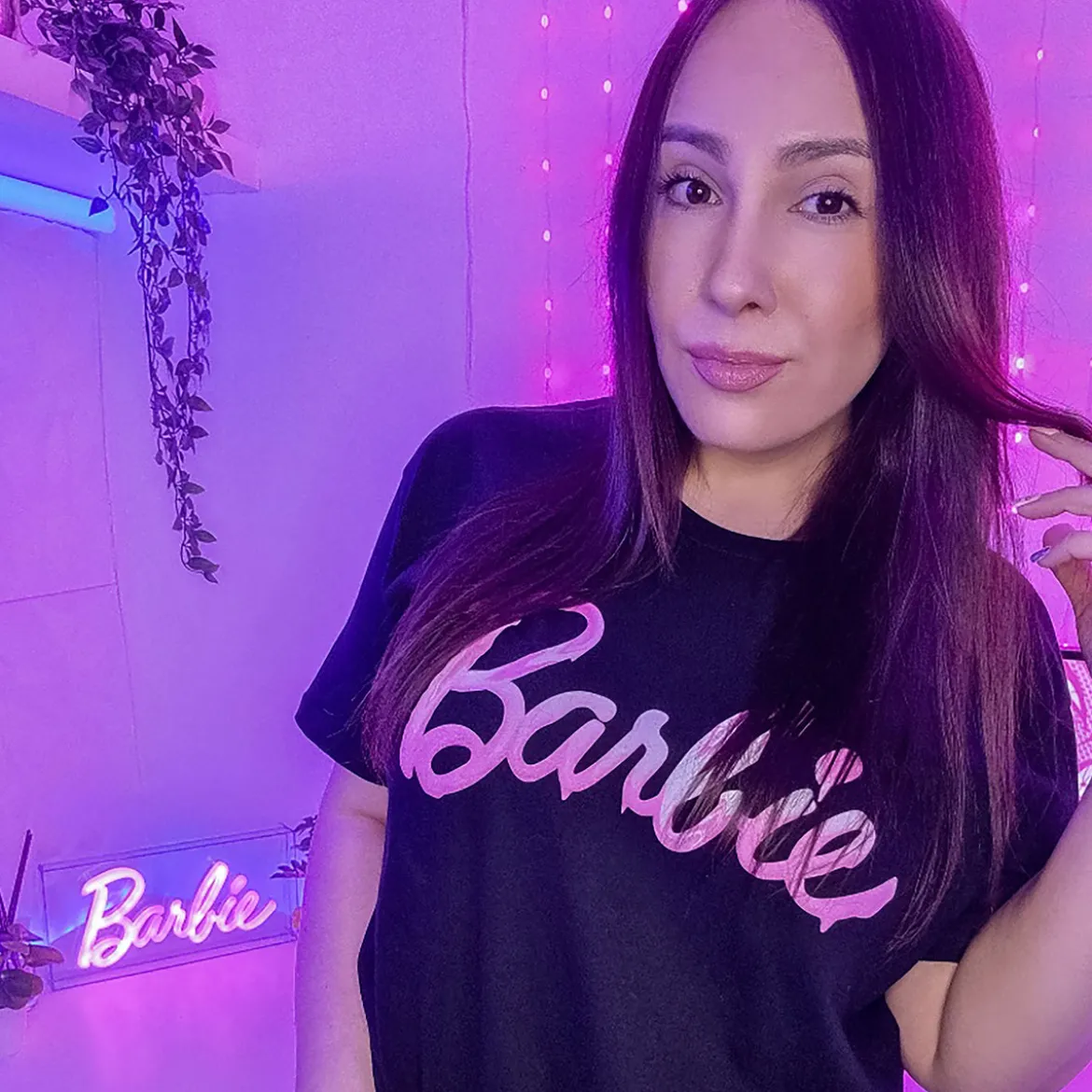 Barbie - Melted Logo T-Shirt schwarz