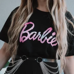 Barbie - Melted Logo T-Shirt schwarz