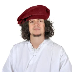 Barett aus Samt, rot