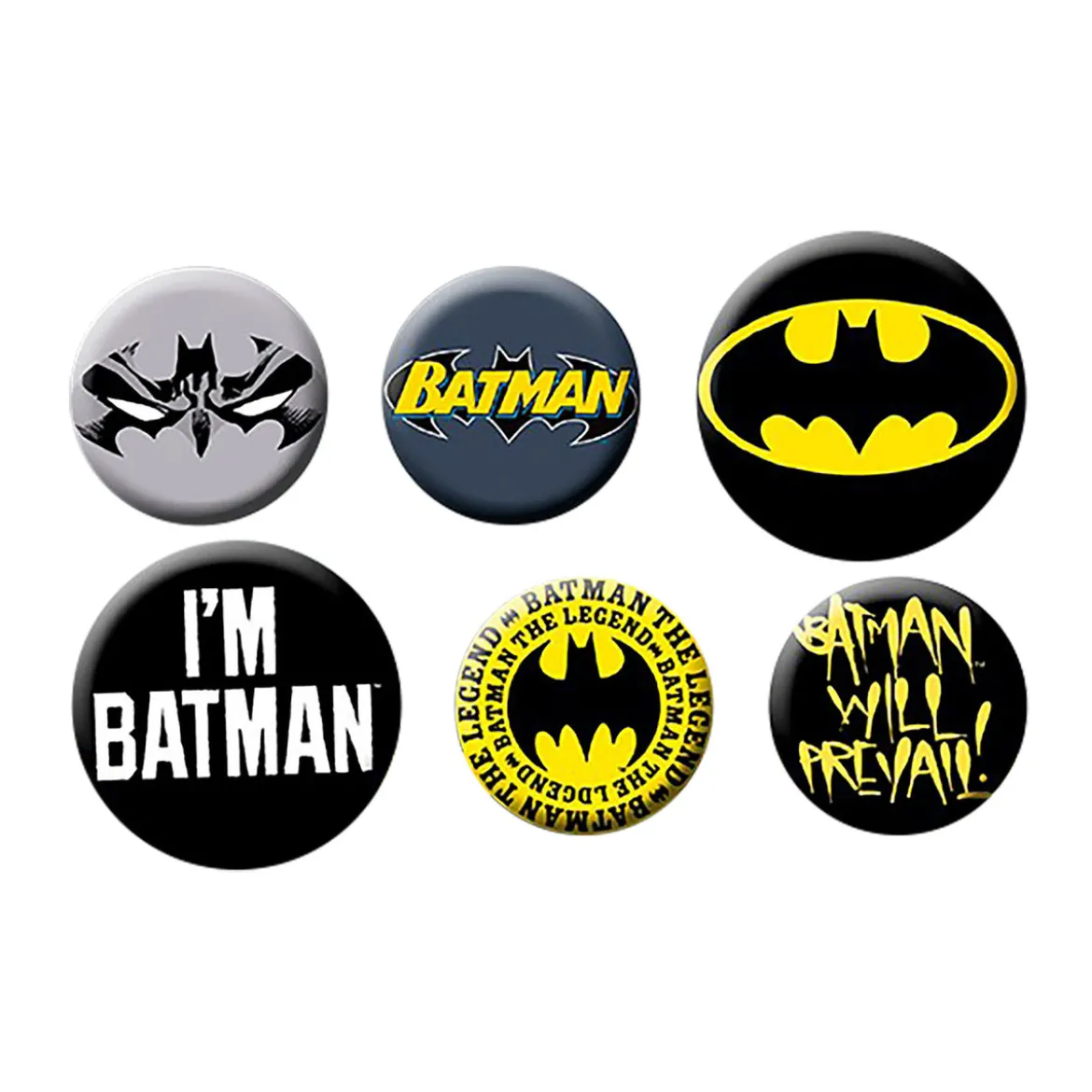 Batman Comics - Symbols Button 6er Set
