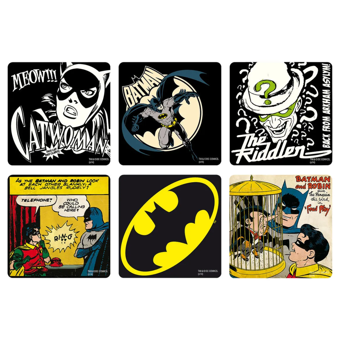 Batman - Comic Untersetzer 6er Set