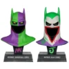 Batman DC Direct Mini-Replik 1/3 2er-Pack Batman Masken Hush & Knightfall (Jokerized) (Gold Label) 18 cm