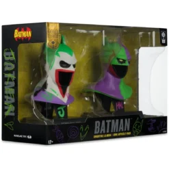 Batman DC Direct Mini-Replik 1/3 2er-Pack Batman Masken Hush & Knightfall (Jokerized) (Gold Label) 18 cm