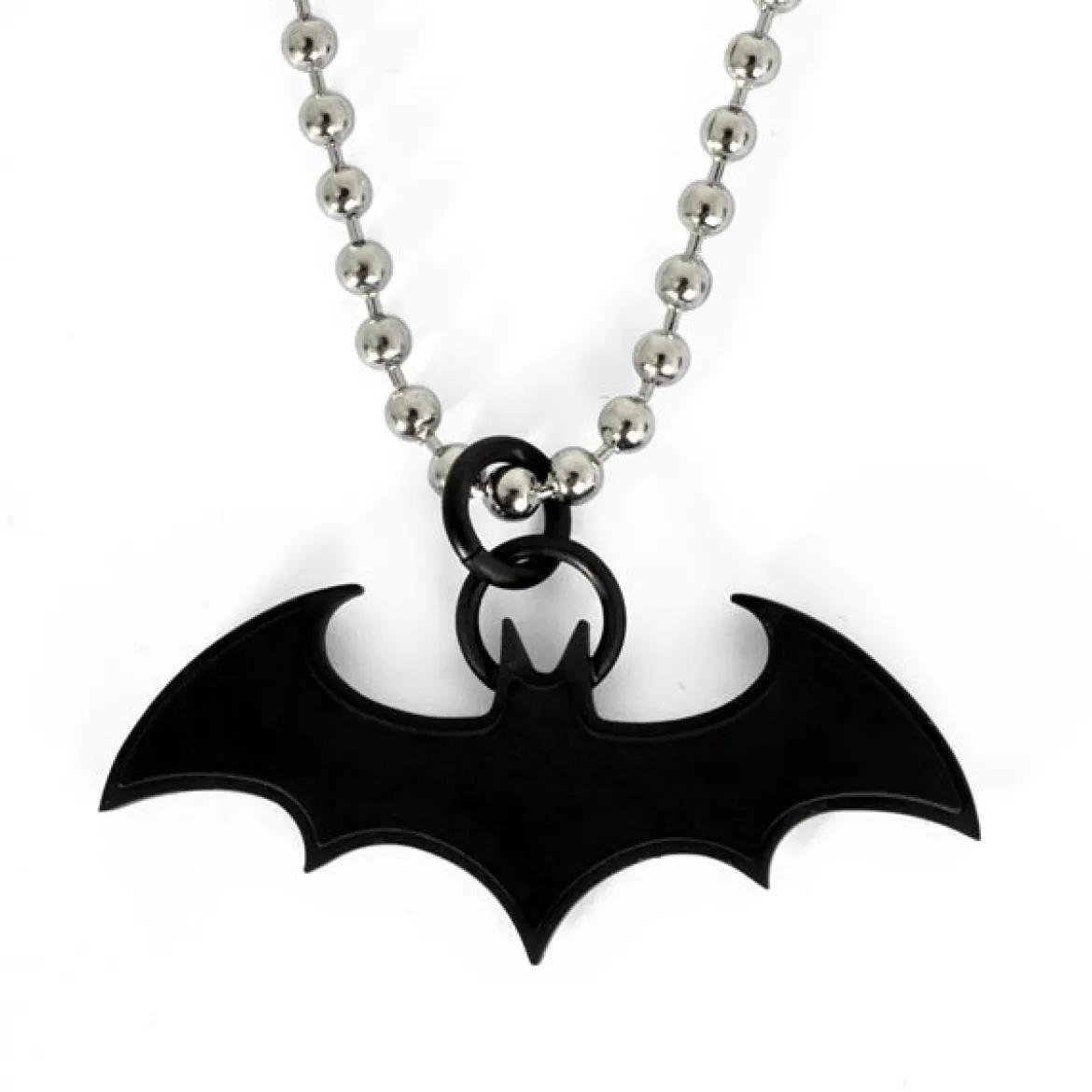 Batman - Fledermaus Anhänger schwarz an Kette