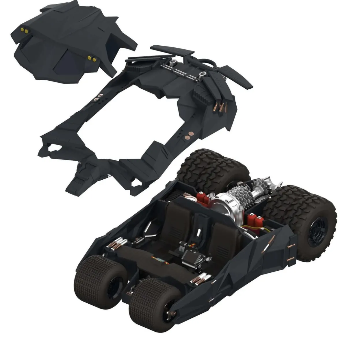 Batman 1989 Super Cyborg Fahrzeug Batmobile Tumbler (Full Color) 33 cm