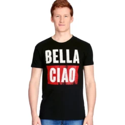 Bella Ciao T-Shirt für Haus des Geldes Fans schwarz