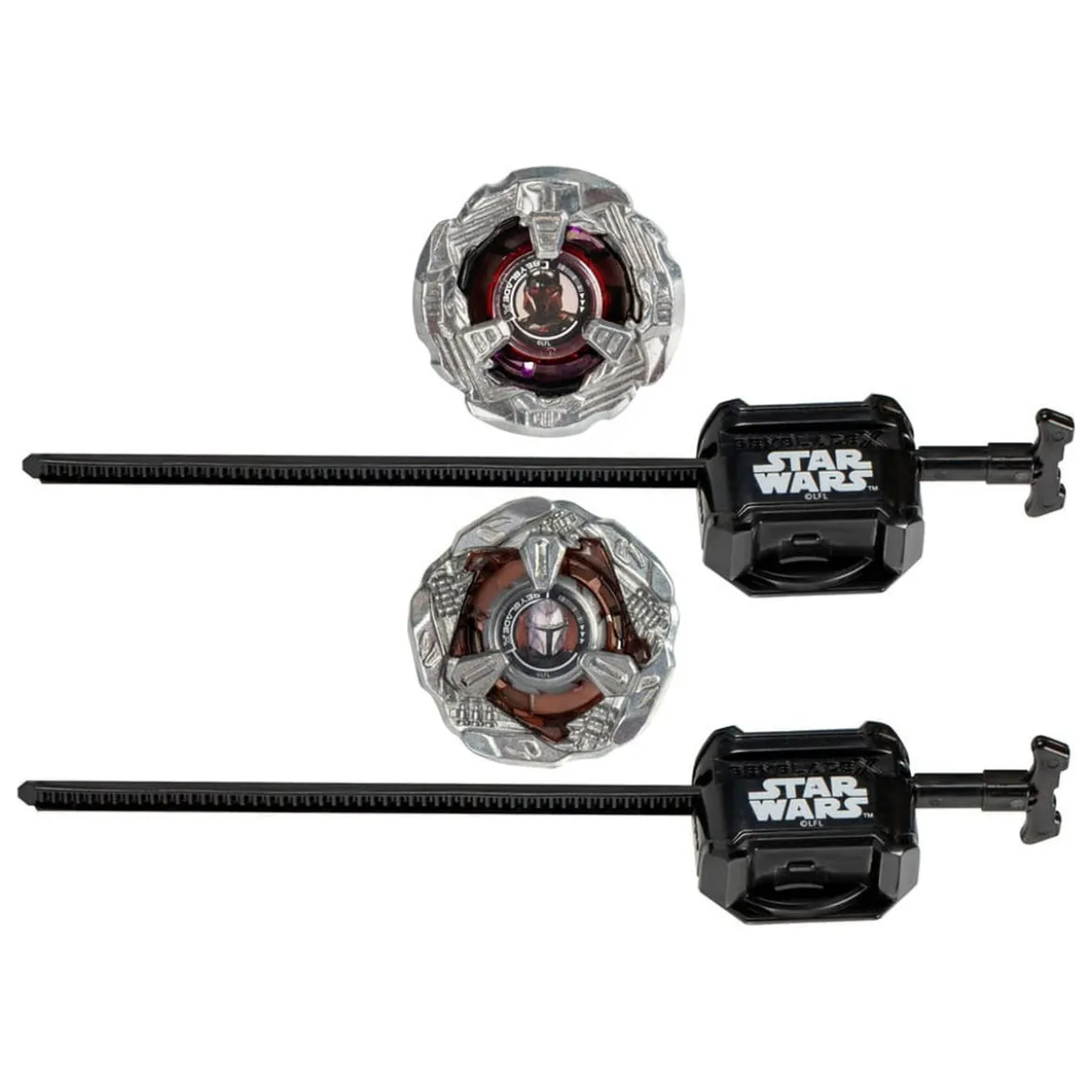 Beyblade X und Star Wars Collab The Mandalorian 3-60F vs. Moff Gideon 3-80N