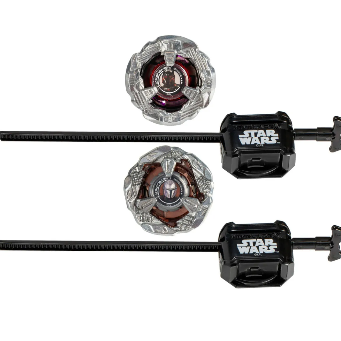 Beyblade X und Star Wars Collab The Mandalorian 3-60F vs. Moff Gideon 3-80N