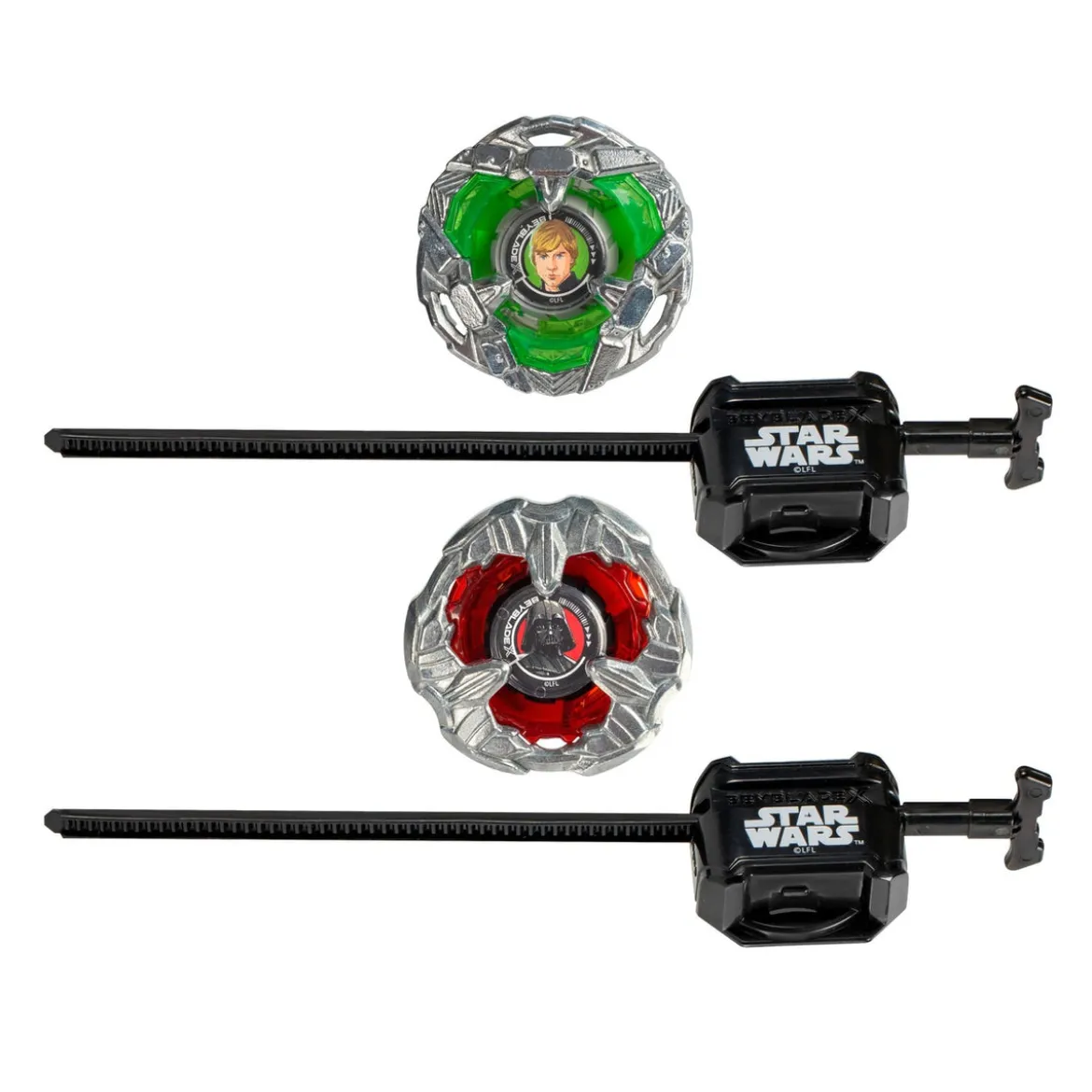 Beyblade X und Star Wars Collab Luke Skywalker 4-80B vs. Darth Vader 4-60B