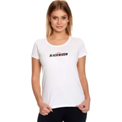 Black Widow - Big Face T-Shirt Damen weiß