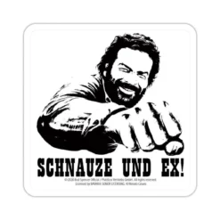 Bud Spencer Bierdeckel aus Blech Schnauze und Ex 10 x 10 cm