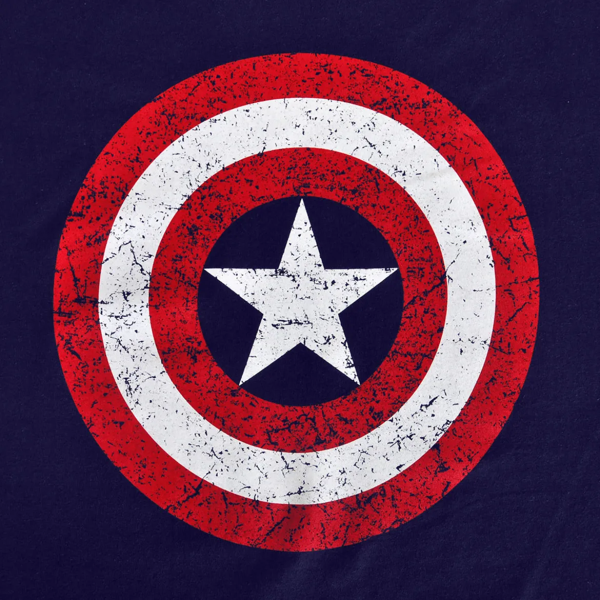 Captain America - Distressed Shield Logo T-Shirt blau