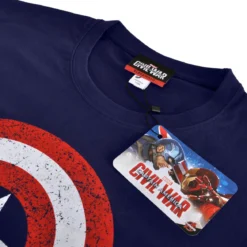 Captain America - Distressed Shield Logo T-Shirt blau