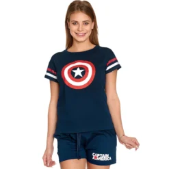 Captain America - Shield Logo Pyjama kurz Damen