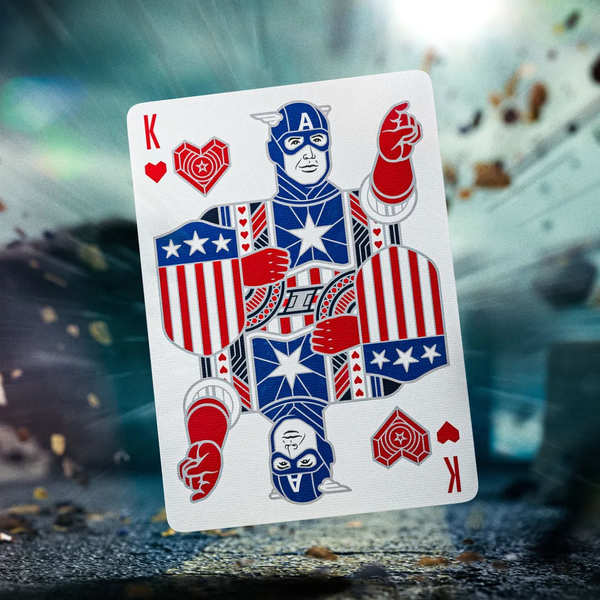 Captain America Spielkarten Patriotic Design