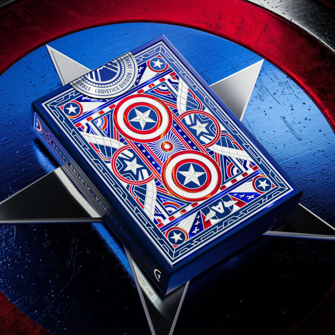 Captain America Spielkarten Patriotic Design