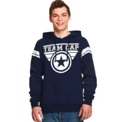 Captain America - Team Cap Hoodie blau
