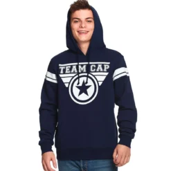 Captain America - Team Cap Hoodie blau