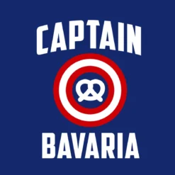 Captain Bavaria T-Shirt für Captain America Fans blau