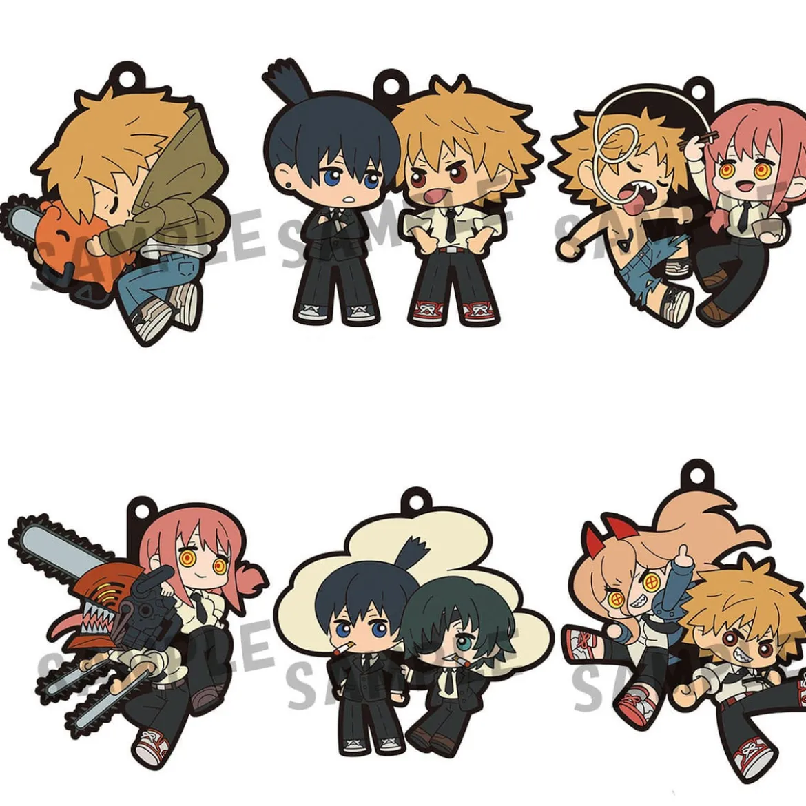 Chainsaw Man Rubber Mascot Buddycolle Gummi-Anhänger 6 cm Sortiment (6)