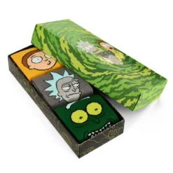 Characters Socken 3er Set in Geschenkbox - Rick and Morty