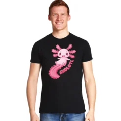 Chibi Axolotl T-Shirt schwarz