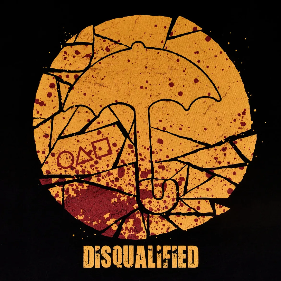 Cookie Disqualified T-Shirt für Squid Game Fans schwarz