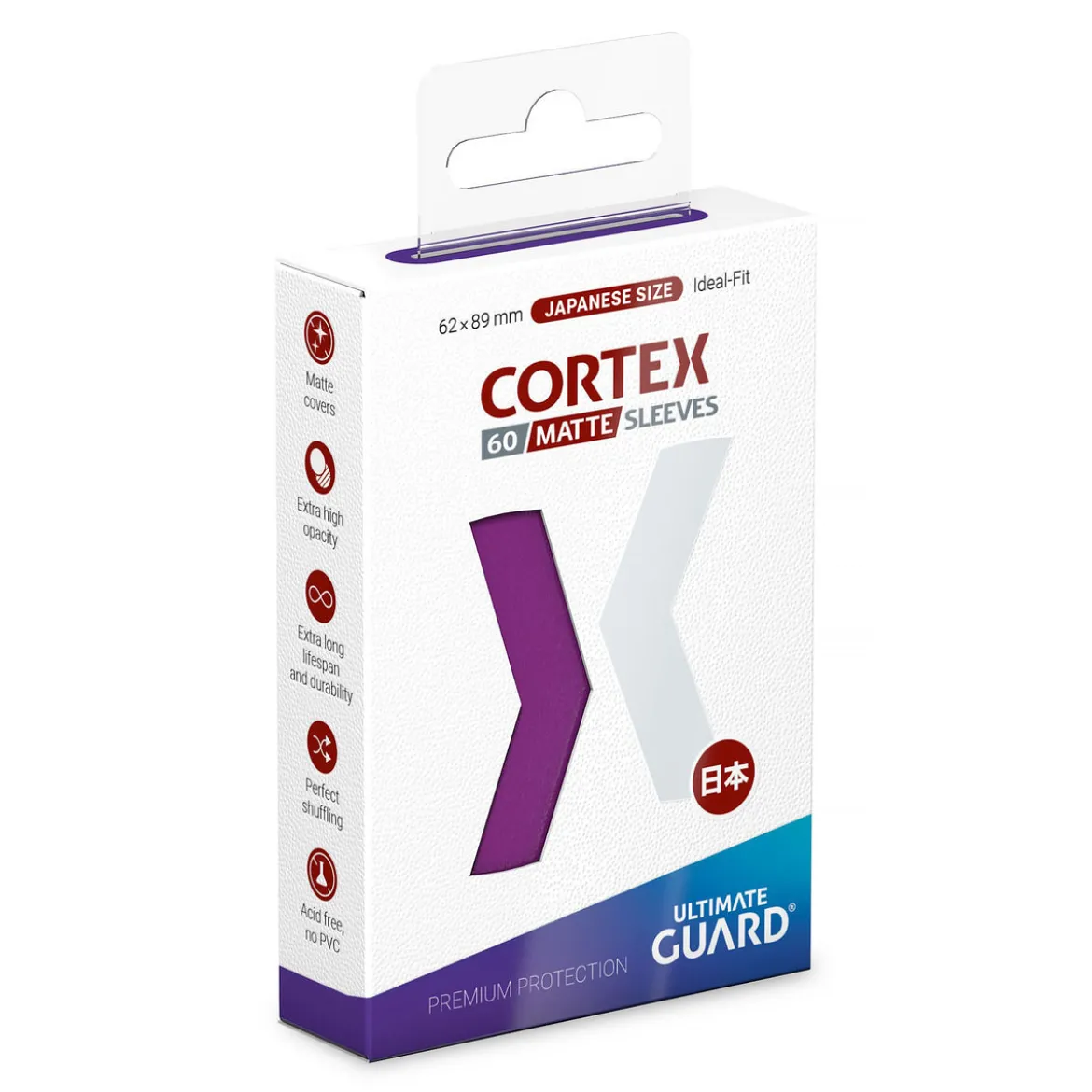 Cortex Kartenhüllen matt-lila 60er Set Ultimate Guard für TCG japanische Größe